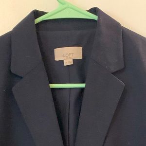 LOFT Navy Blazer 4 Petite EUC